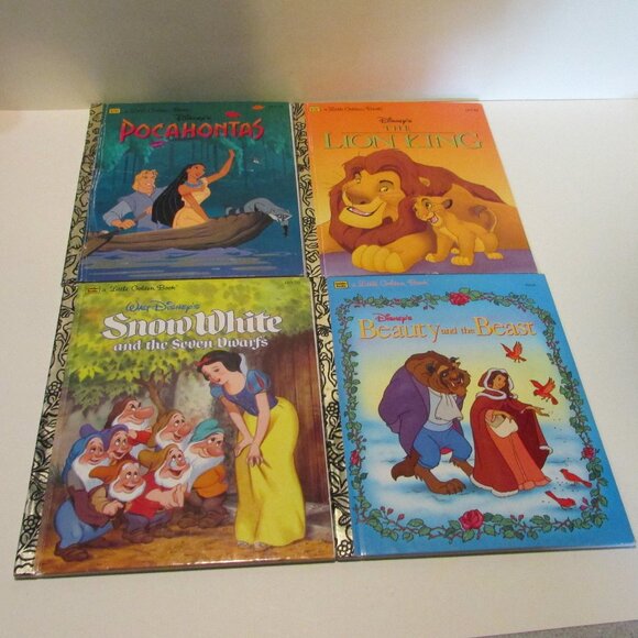 vintage Walt Disney Movie Magic box set 10 Golden Bookss with Rajah figure - Picture 2 of 16